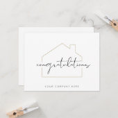 Eenvoudige Tasteful Realty nieuwe homeowner felici Kaart (Voorkant / Achterkant in situ)