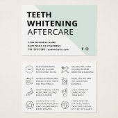 Eenvoudige teeth Whitening Aftercare Instructions Visitekaartje (Voorkant /achterkant)