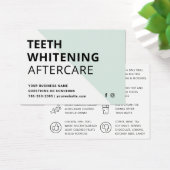Eenvoudige teeth Whitening Aftercare Instructions Visitekaartje (Bureau)