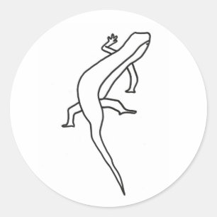 Eenvoudige tekening van een hagedis, stickers