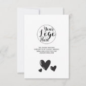 Eenvoudige tekenscriptvolgorde Hartelijk dank Bedankkaart (Achterkant)