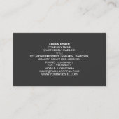 Eenvoudige tekst 03 - Grijs Visitekaartje (Voorkant)