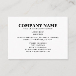 Eenvoudige tekst 06a - wit visitekaartje