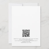 Eenvoudige tekst alleen QR Code Wedding Evding Par Kaart (Achterkant)