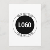 Eenvoudige  tekst en uw Logo of Afbeelding Briefkaart (Voorkant)