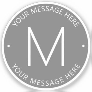 Eenvoudige tekst Grijs transparant Sticker