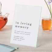 Eenvoudige tekst in het liefhebben van het geheuge reclamebord met voetstuk (Insitu)