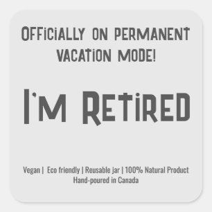 Eenvoudige Tekst pensioenkaars stickers