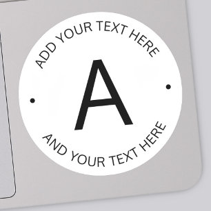 Eenvoudige  tekst   Transparantie met zwart Sticker