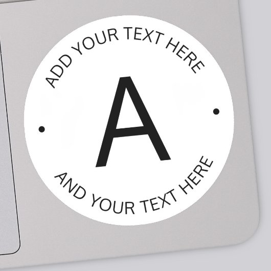 Eenvoudige  tekst | Transparantie met zwart Sticker