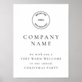 Eenvoudige tekst Welkom Bedrijf Kerstmis Partij Lo Poster (Voorkant)