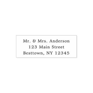 Eenvoudige tekst  zelfinktende stempel