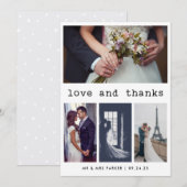 Eenvoudige tekstverbinding voor schrijfmachines Ha Bedankkaart (Voorkant / Achterkant)