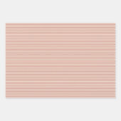 Eenvoudige terracotta Rust Narrow Striped Pattern Inpakpapier Vel (Voorkant 2)