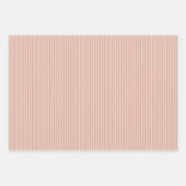 Eenvoudige terracotta Rust Narrow Striped Pattern Inpakpapier Vel (Voorkant)