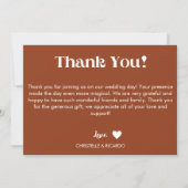 Eenvoudige terracotta verbrande script bruiloft be aankondiging (Voorkant)