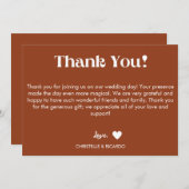 Eenvoudige terracotta verbrande script bruiloft be aankondiging (Voorkant / Achterkant)