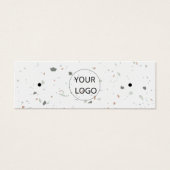 Eenvoudige Terrazzo QR Code Oorbel Mini Display Ka Mini Visitekaartjes (Voorkant)