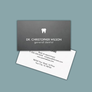 Eenvoudige textuur Grijze witte tanden Logo-tentis Visitekaartje