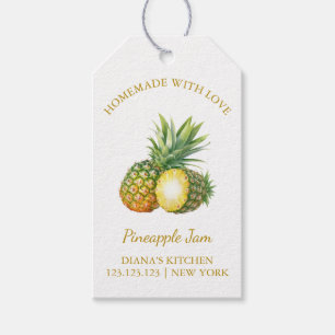 Eenvoudige Thuisgemaakte Ananasjam Hang Tag l Wit Cadeaulabel