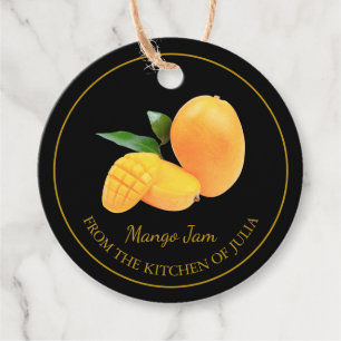 Eenvoudige Thuisgemaakte Mangojam Hang Tag Bedankjes Labels