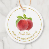 Eenvoudige Thuisgemaakte Perzikjam Hanglabel Bedankjes Labels (Voorkant)