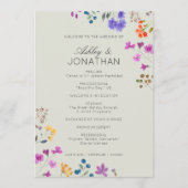 Eenvoudige, tijdloze Wildflower Sage Green Wedding Programma (Voorkant)