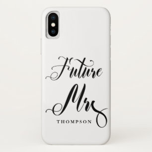 Eenvoudige toekomst Mrs. Script Calligraphy Bruid  iPhone X Hoesje