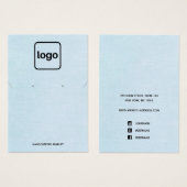 Eenvoudige Toevoegen Logo Blue Oorbel en Ketting D Visitekaartje (Voorkant /achterkant)