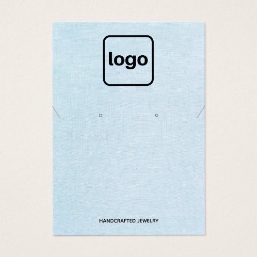 Eenvoudige Toevoegen Logo Blue Oorbel en Ketting D Visitekaartje (Voorkant)