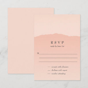 Eenvoudige Trendy Blush Wedding RSVP Kaart