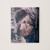 Eenvoudige Trendy Handscriptfoto slaat de datum op Legpuzzel (Verticaal)