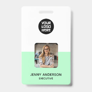 Eenvoudige Trendy Minimalistische Foto Neo Mint Badge