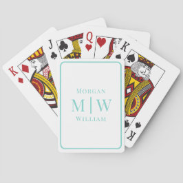 Eenvoudige Trouwdag 2 Initiele Namen VS Doe-het-ze Pokerkaarten