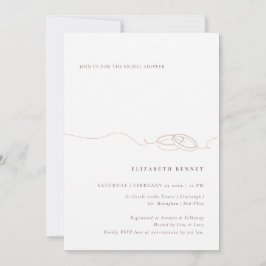 Eenvoudige trouwringen | Blush Pink Vrijgezellenfe Kaart