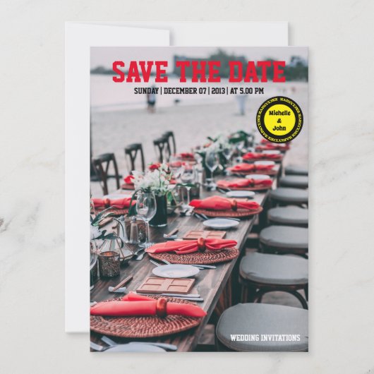 eenvoudige trouwuitnodigingen elegant kaart (Voorkant)