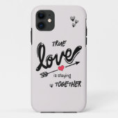 Eenvoudige True Love Tekst iPhone Case (Achterkant)