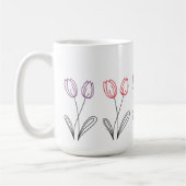 Eenvoudige Tulpenbloem Ontwerp Mok (Links)
