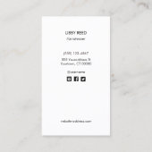 Eenvoudige Turquoise Blauwe Haarstylist Schaarsalo Visitekaartje (Achterkant)