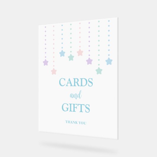 Eenvoudige Twinkle Little Stars Kaarten en geschen Acryl Bord (Hoek)