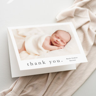 Eenvoudige Type Foto Baby Bedankkaart