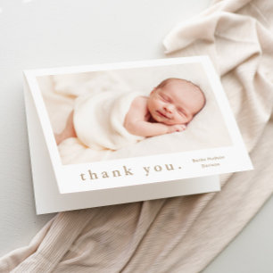 Eenvoudige Type Foto Baby Bedankkaart