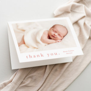 Eenvoudige Type Foto Baby Bedankkaart