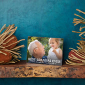 Eenvoudige typografie Beste opa ooit Vaderdag Fotoplaat (Zijkant)