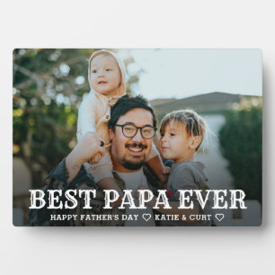 Eenvoudige Typografie Beste Papa Ever Vaderdag Cad Fotoplaat