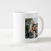 Eenvoudige Typografie Beste vader ooit foto Extra Grote Beker (Voorkant rechts)