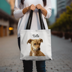 Eenvoudige Typografie Custom Dog Afbeelding Draagtas