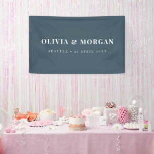Eenvoudige typografie Deep mist minimalistische br Spandoek