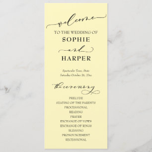 Eenvoudige Typografie, elegant Butter Yellow Programma