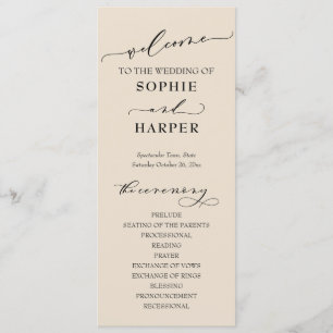 Eenvoudige Typografie, Elegant Cream Programma